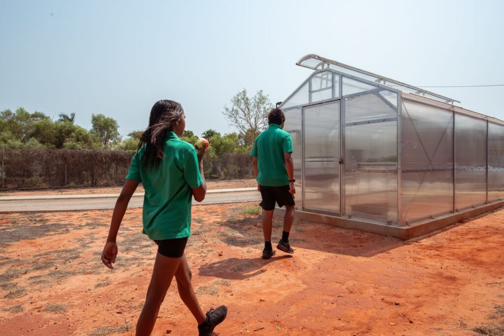 Students and Green house