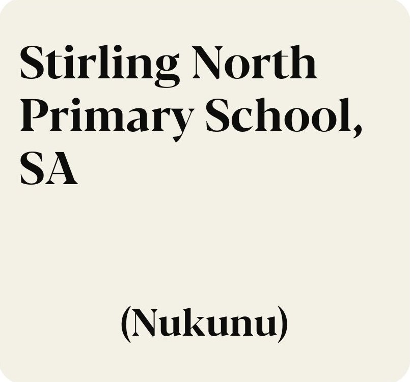 Stirling North Primary School, SA (Nukunu) 