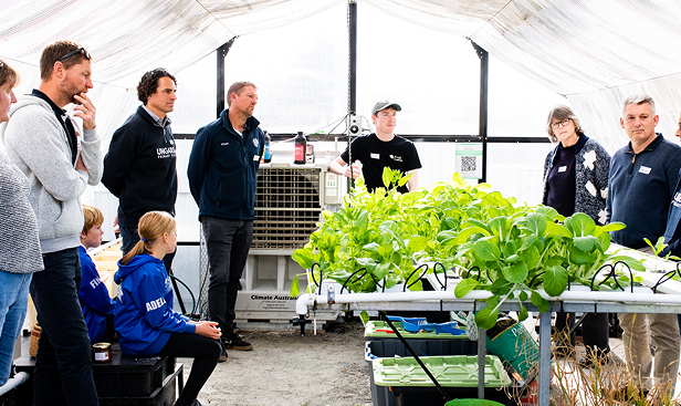 Students and Green house